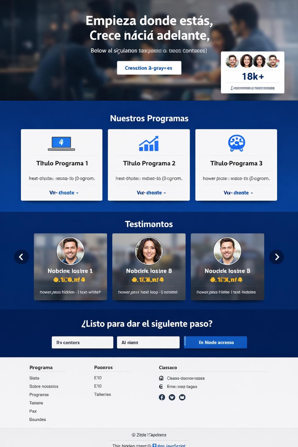 Crecemo — vista previa del theme