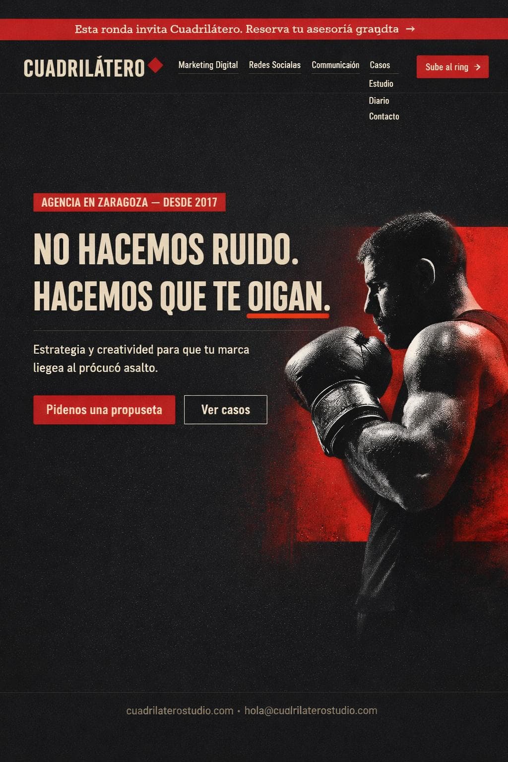 Cuadrilátero Studio — vista previa del theme