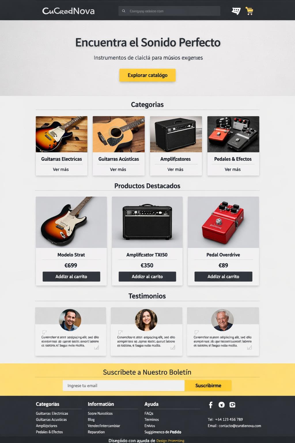 CuerdaNova — vista previa del theme