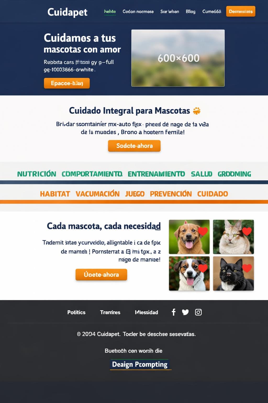 Cuidapet — vista previa del theme
