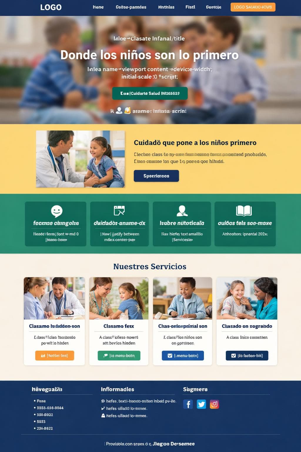 Cuidarte Salud Infantil — vista previa del theme
