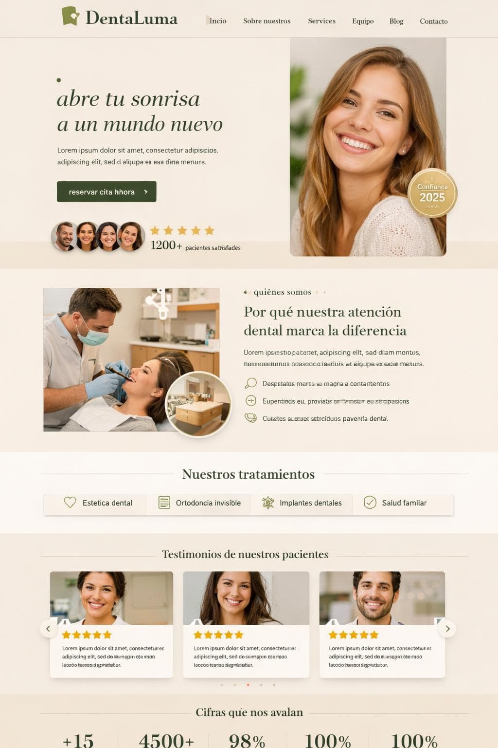 DentaLuma Clínica — vista previa del theme
