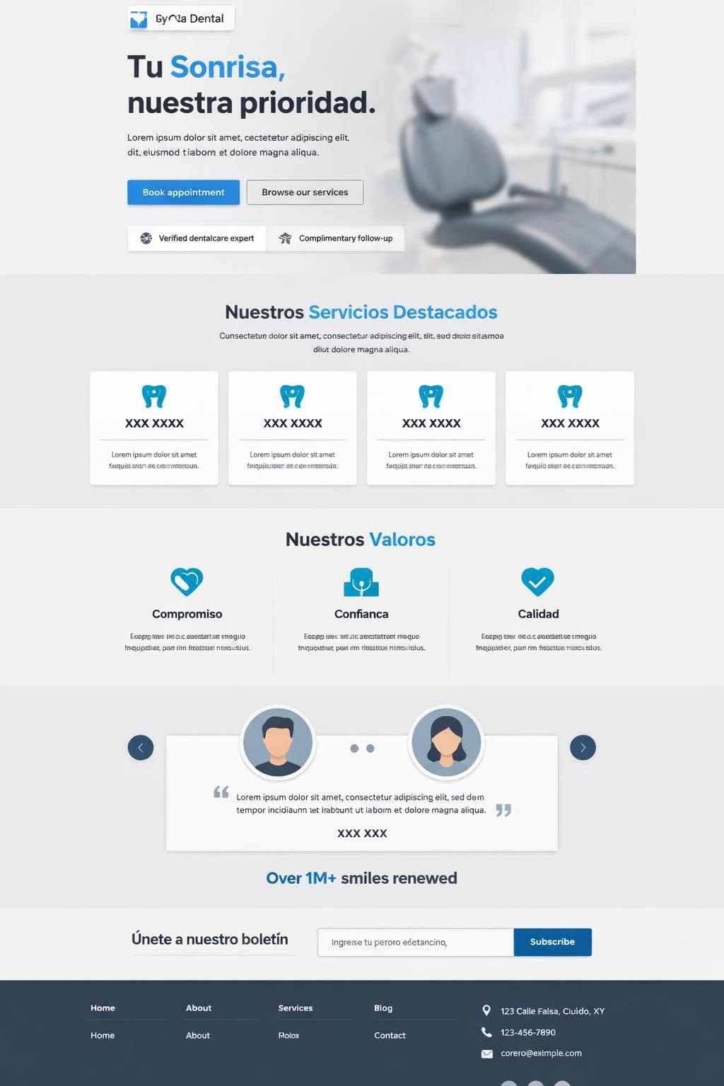 DentaLuz — vista previa del theme