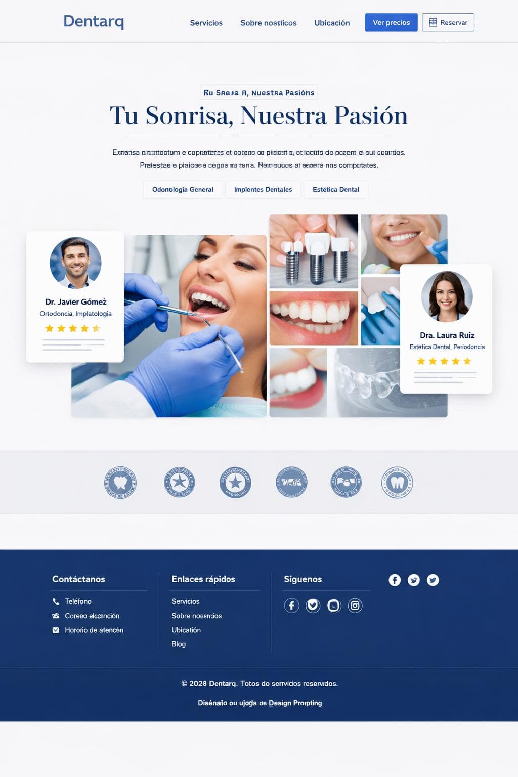 Dentarq — vista previa del theme