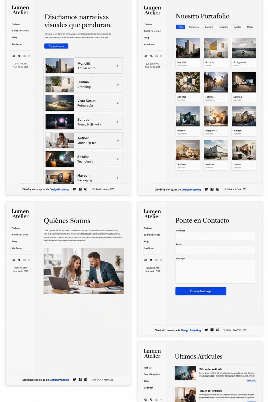 Diseño Aurora — vista previa del theme