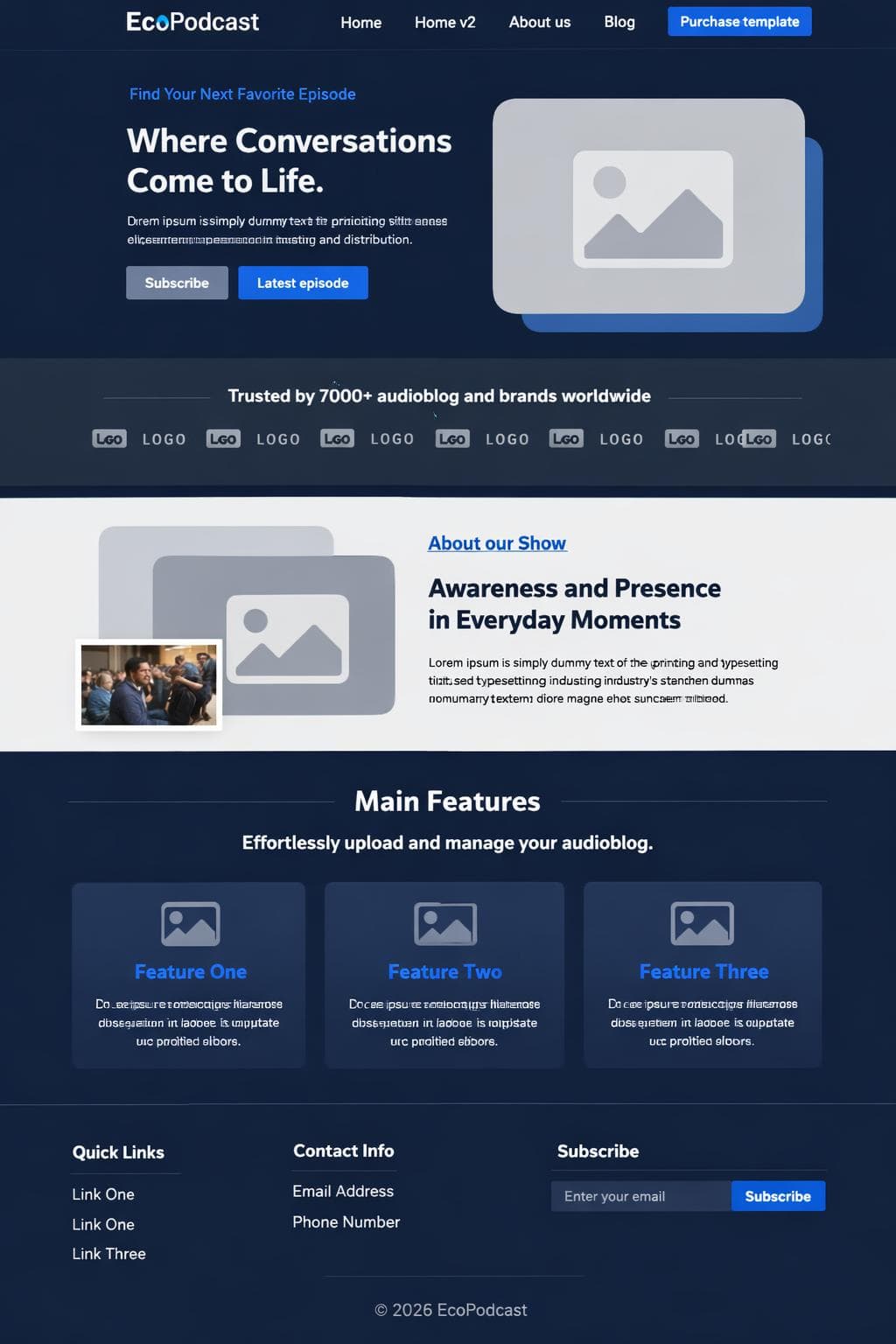 EcoPodcast — vista previa del theme