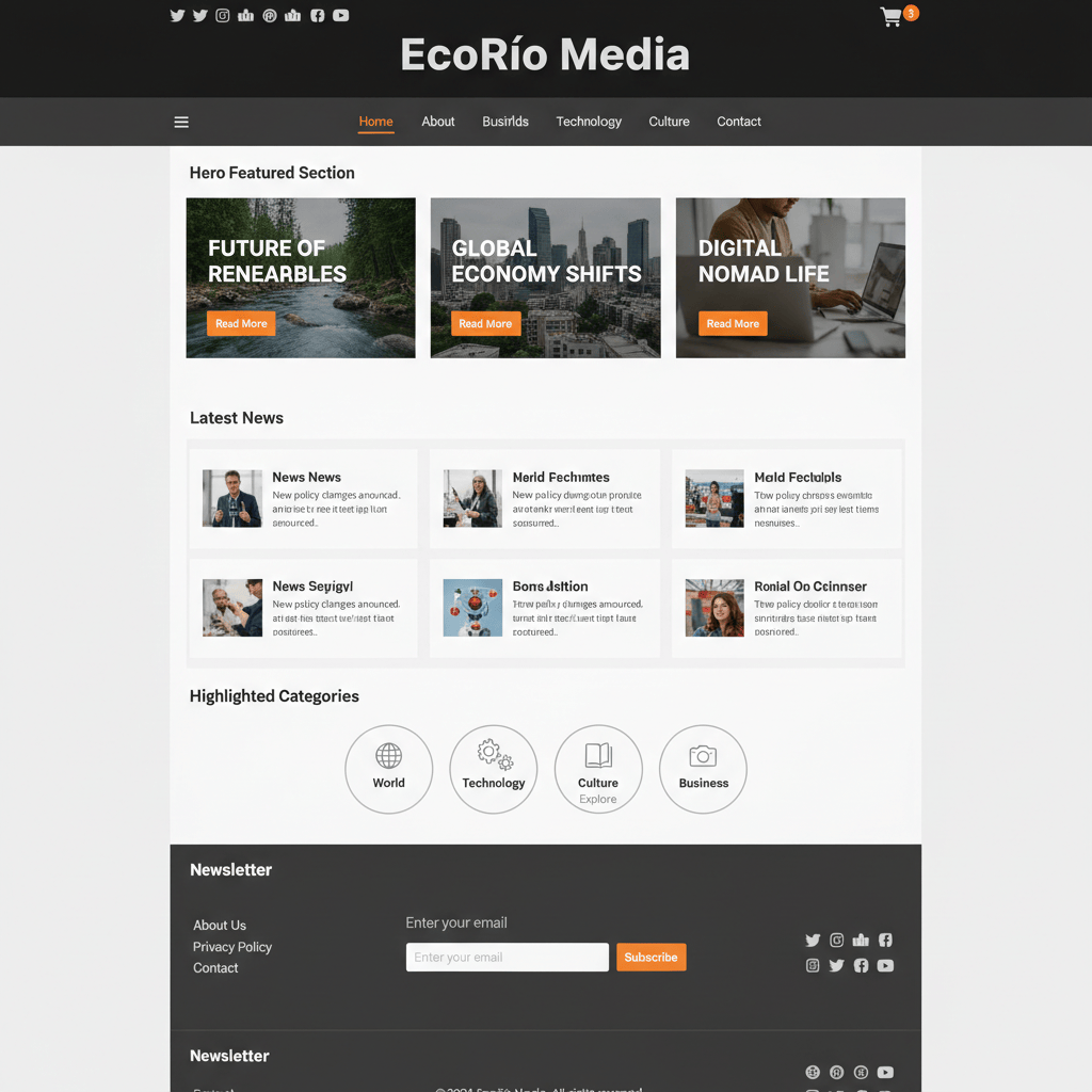 EcoRío Media — vista previa del theme