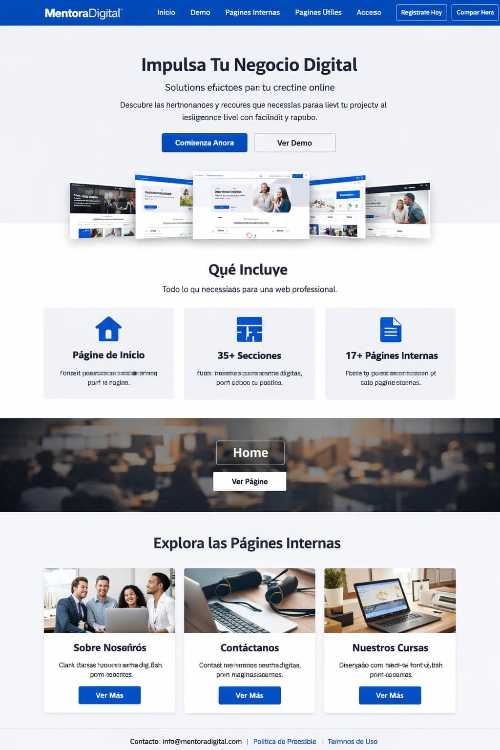 Elearning Vega — vista previa del theme