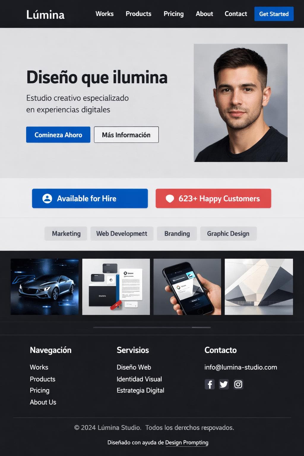 Estepa Lúmina — vista previa del theme