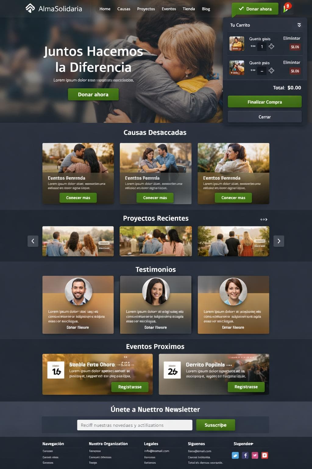 Estilo Aurora — vista previa del theme