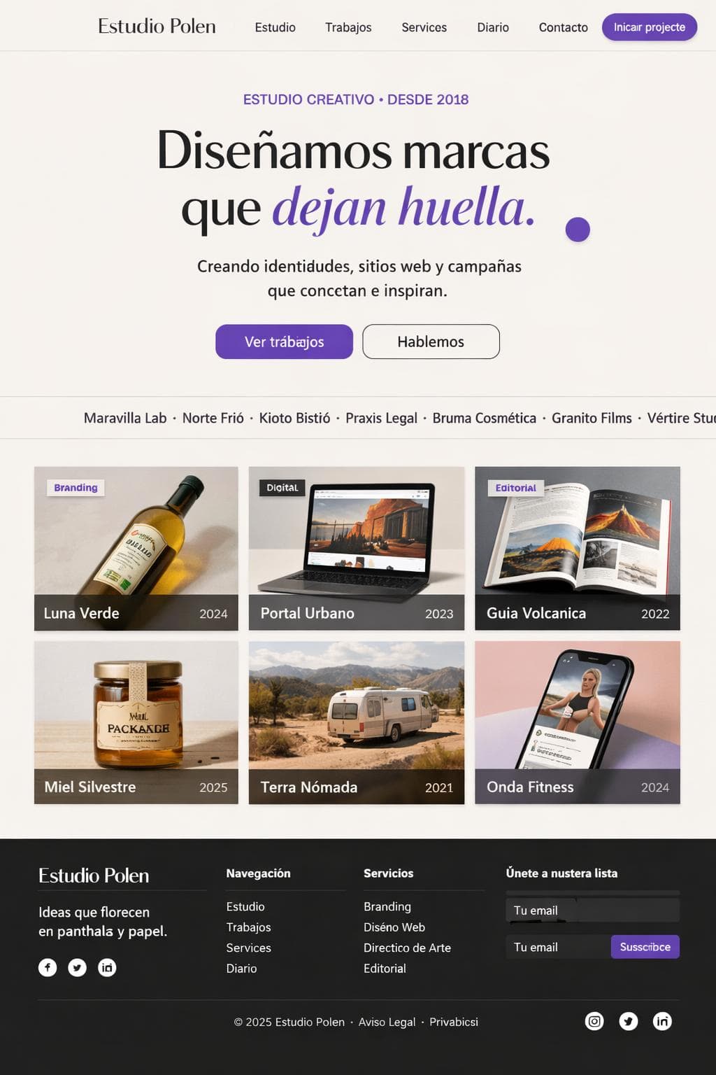 Estudio Polen — vista previa del theme