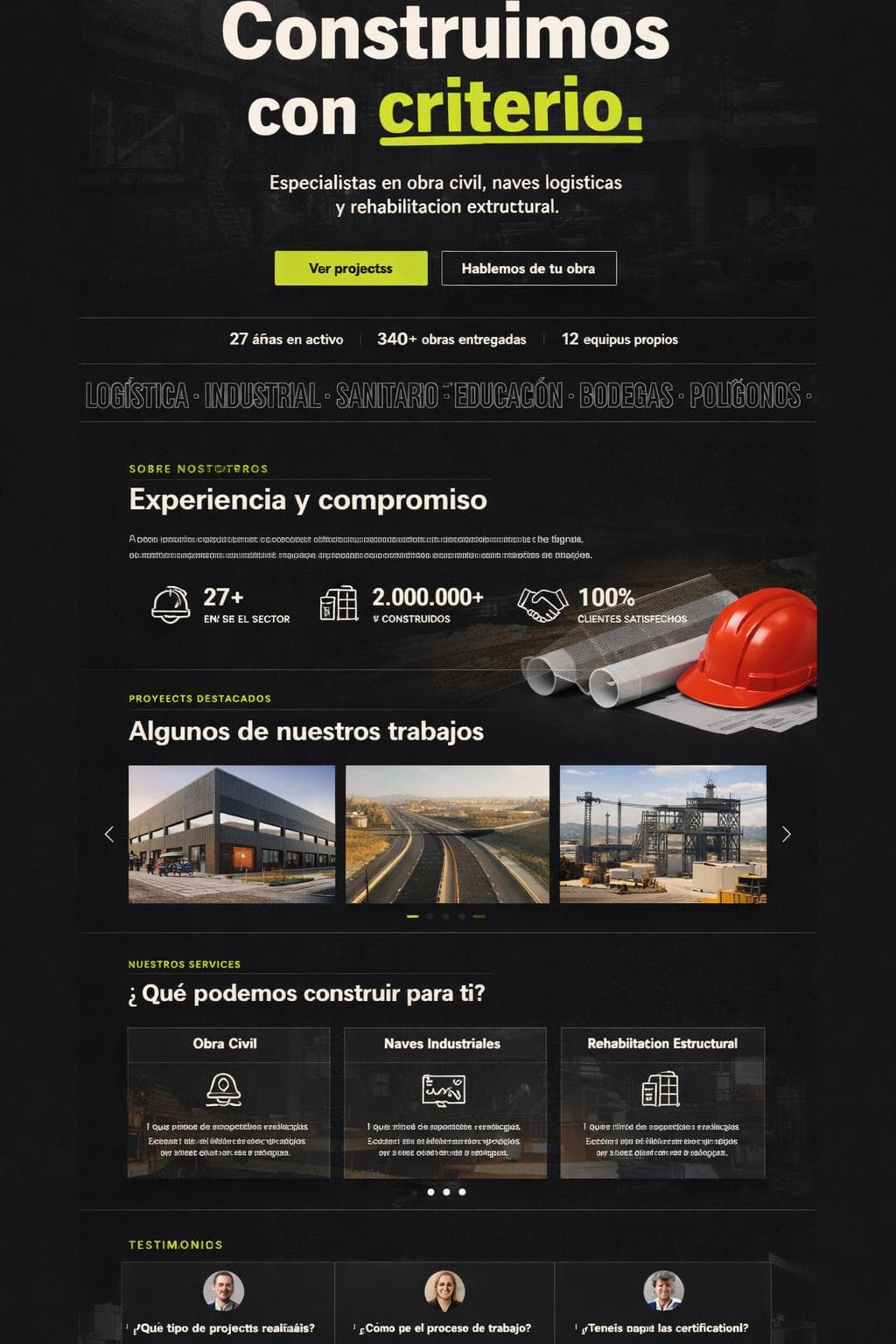 Ferralto Obras &mdash; vista previa del theme