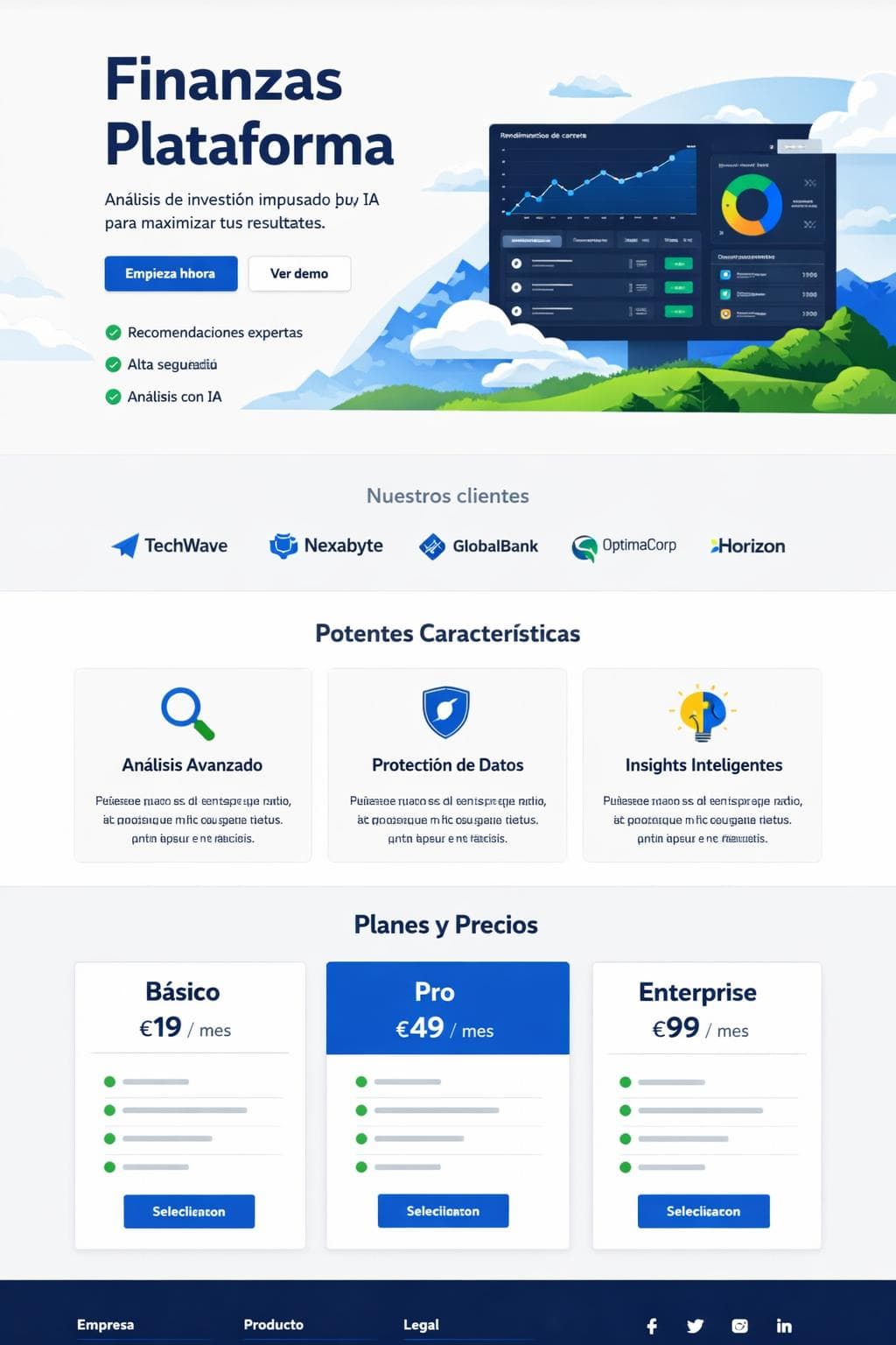 Finara — vista previa del theme