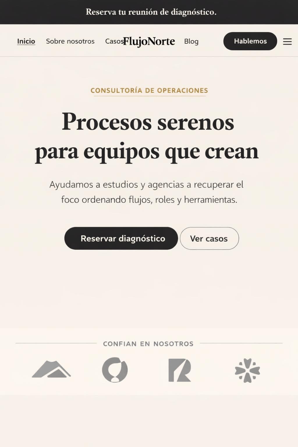 FlujoNorte Studio &mdash; vista previa del theme