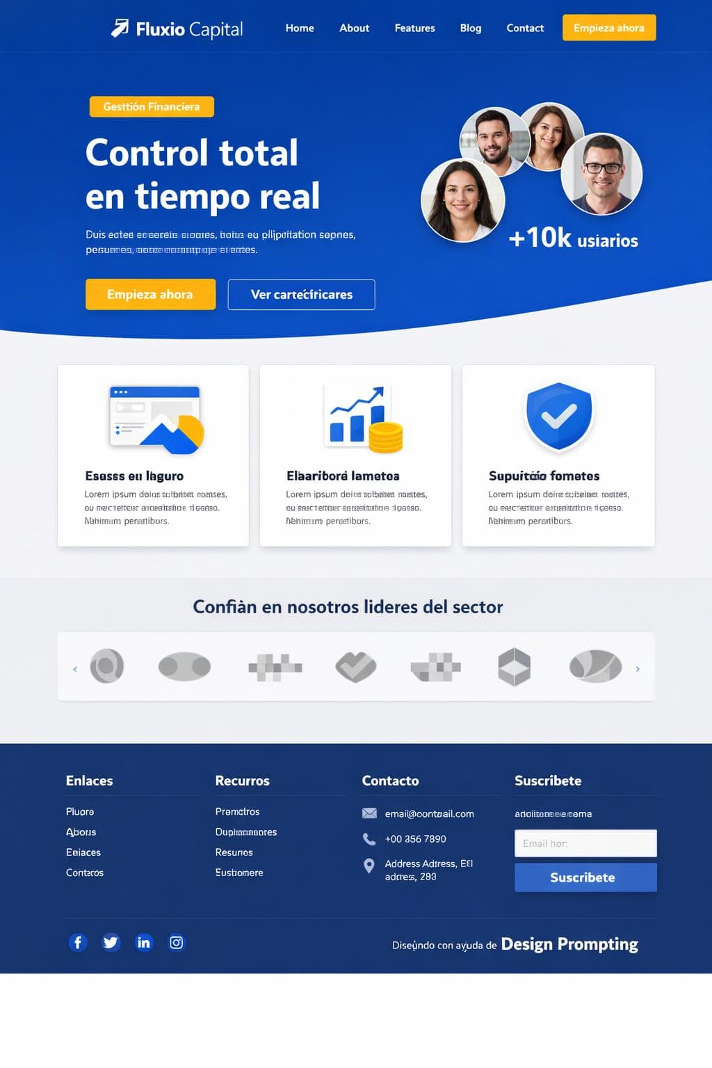 Fluxio Capital — vista previa del theme