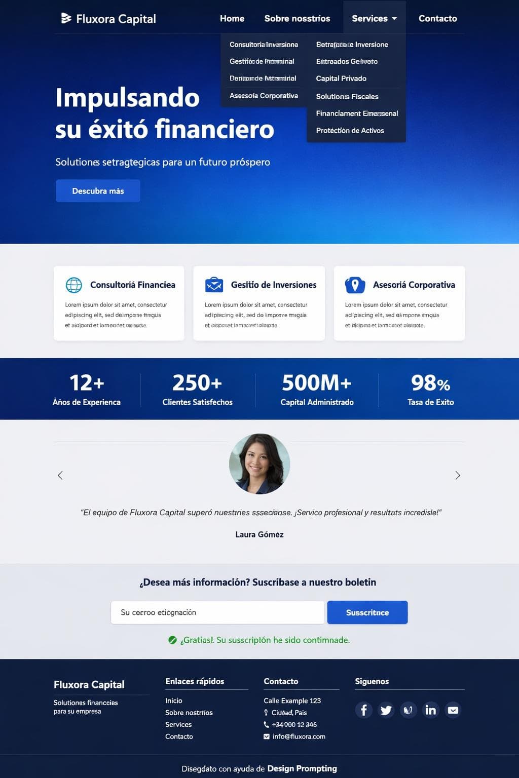 Fluxora Capital — vista previa del theme