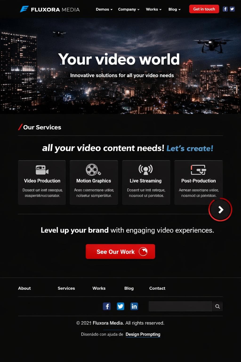 Fluxora Media — vista previa del theme