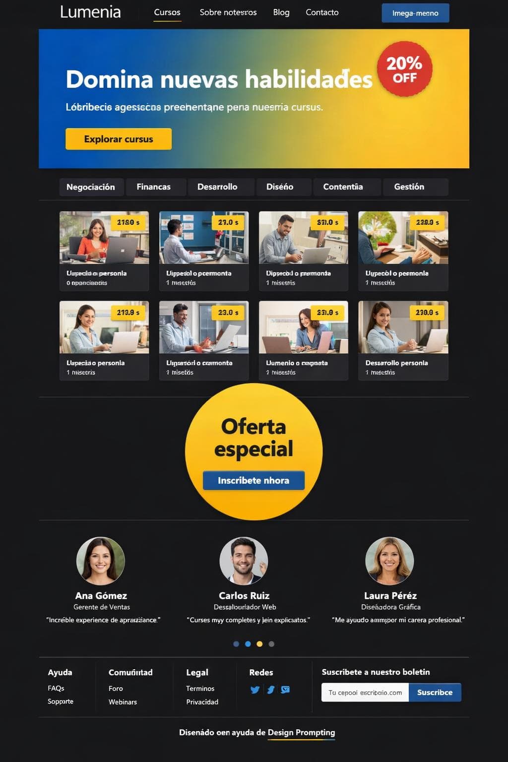 Formaci&oacute;n &Aacute;mbar &mdash; vista previa del theme
