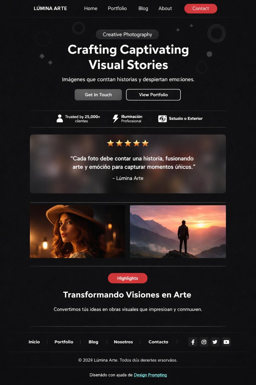 Fotografía Aurora — vista previa del theme