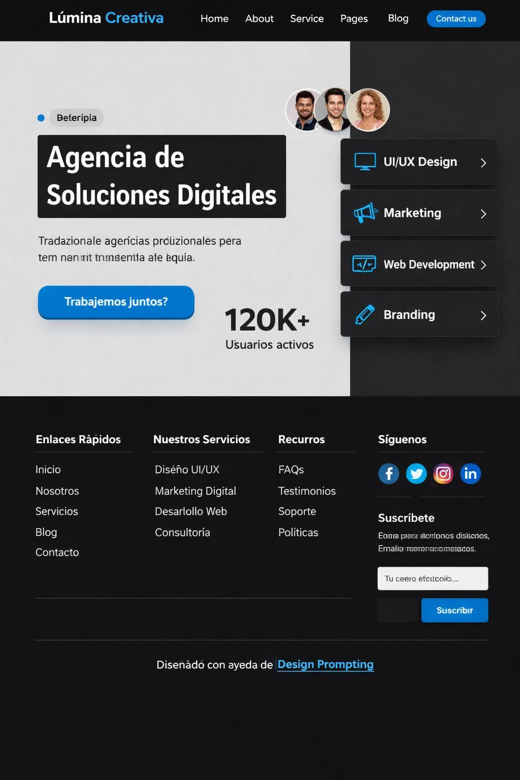 Fundacion Lúmina — vista previa del theme