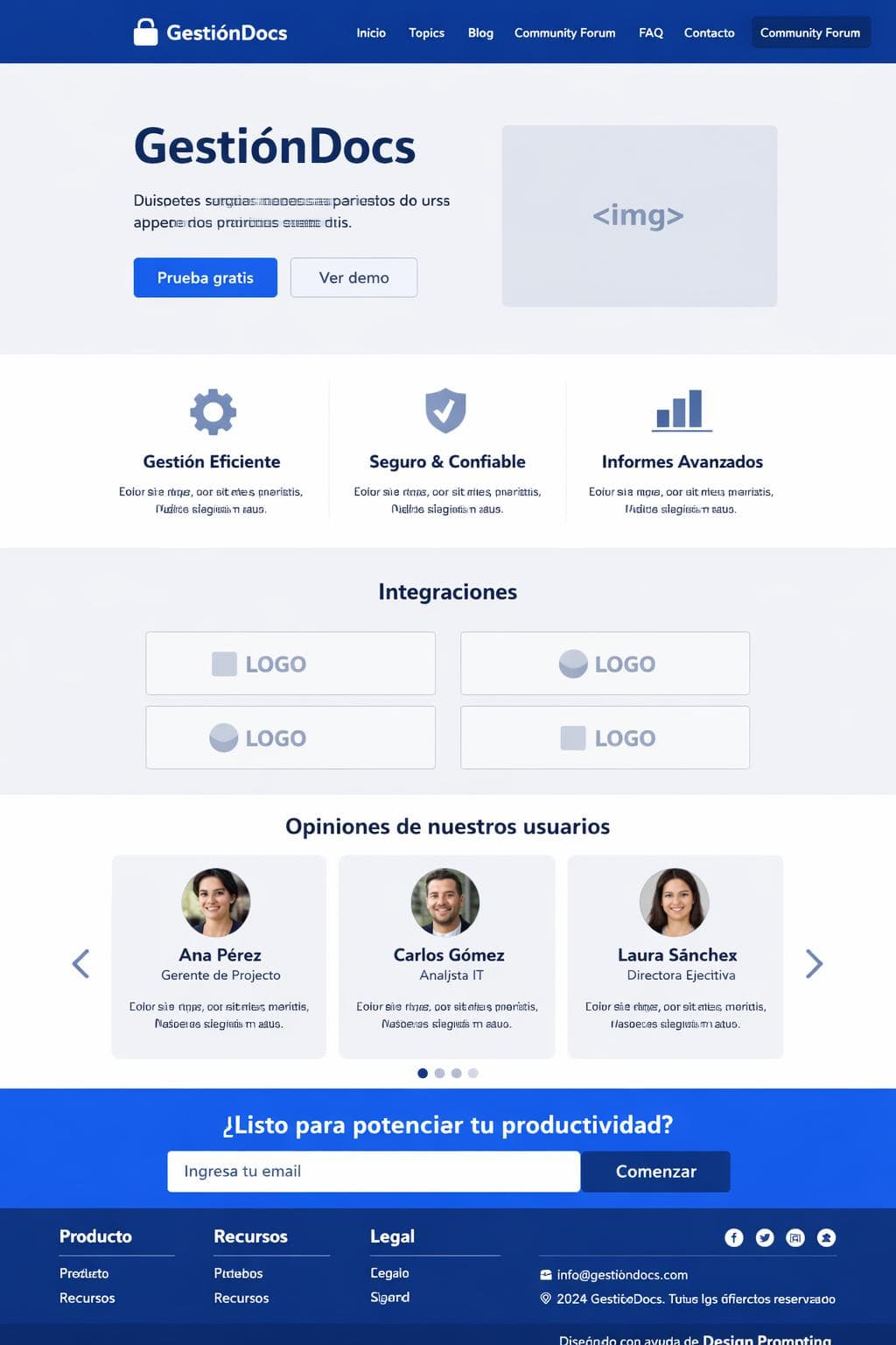 GestiónDocs — vista previa del theme