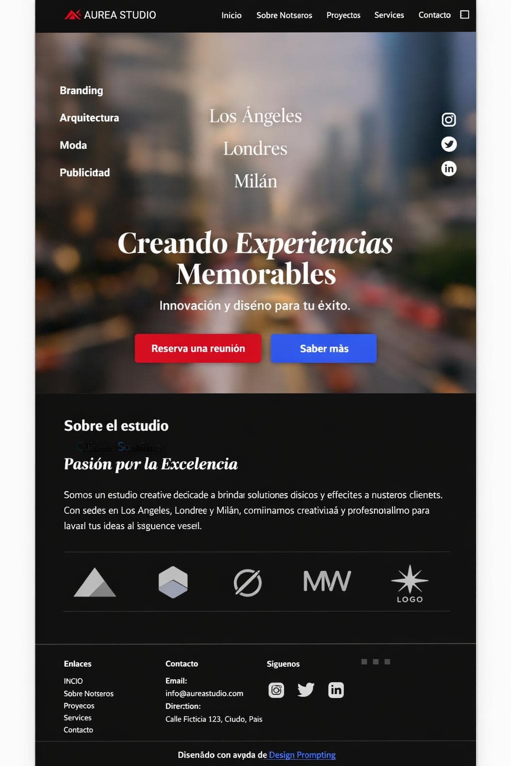 Glow Vega — vista previa del theme