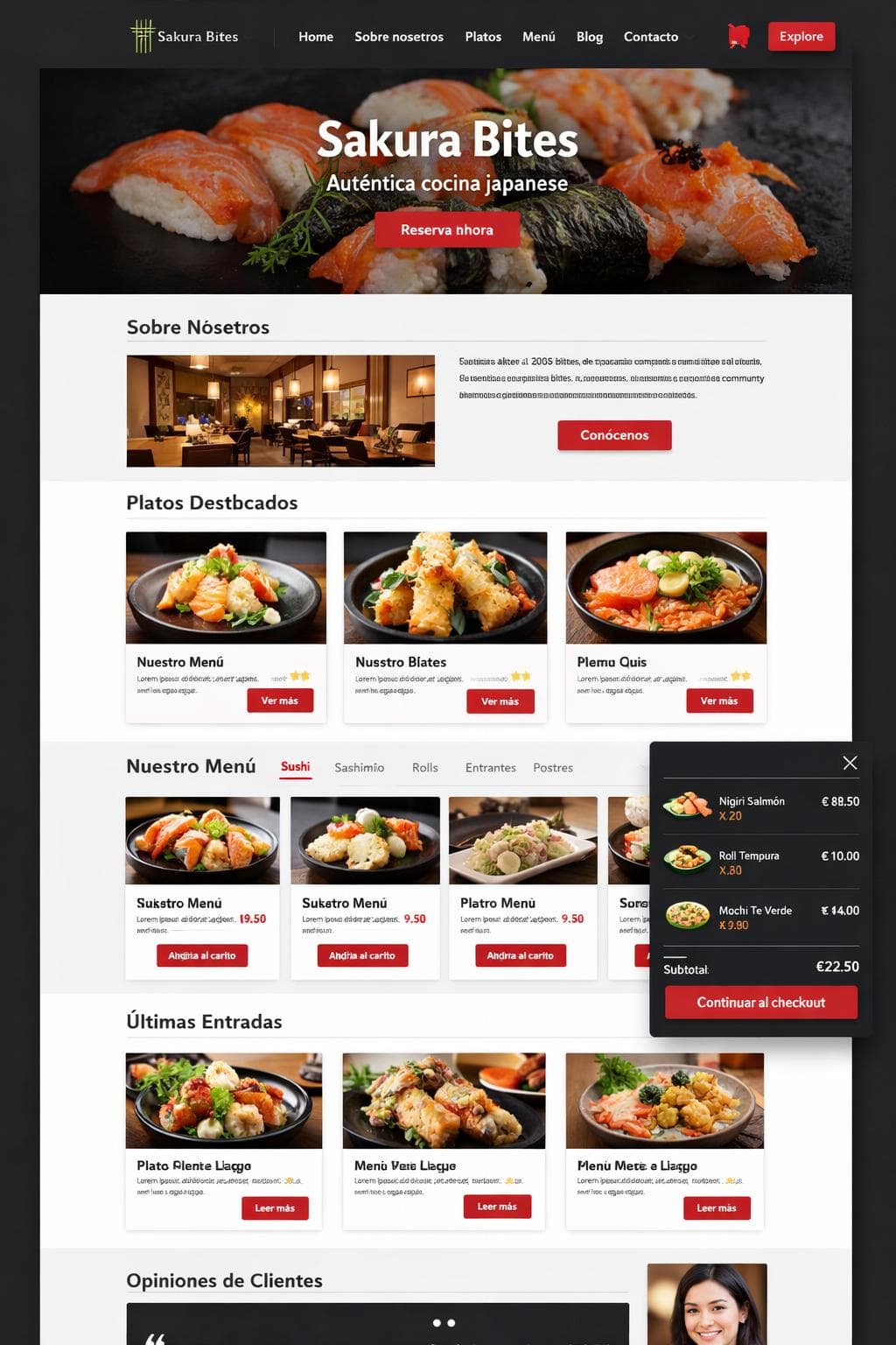 Gourmet Andina &mdash; vista previa del theme