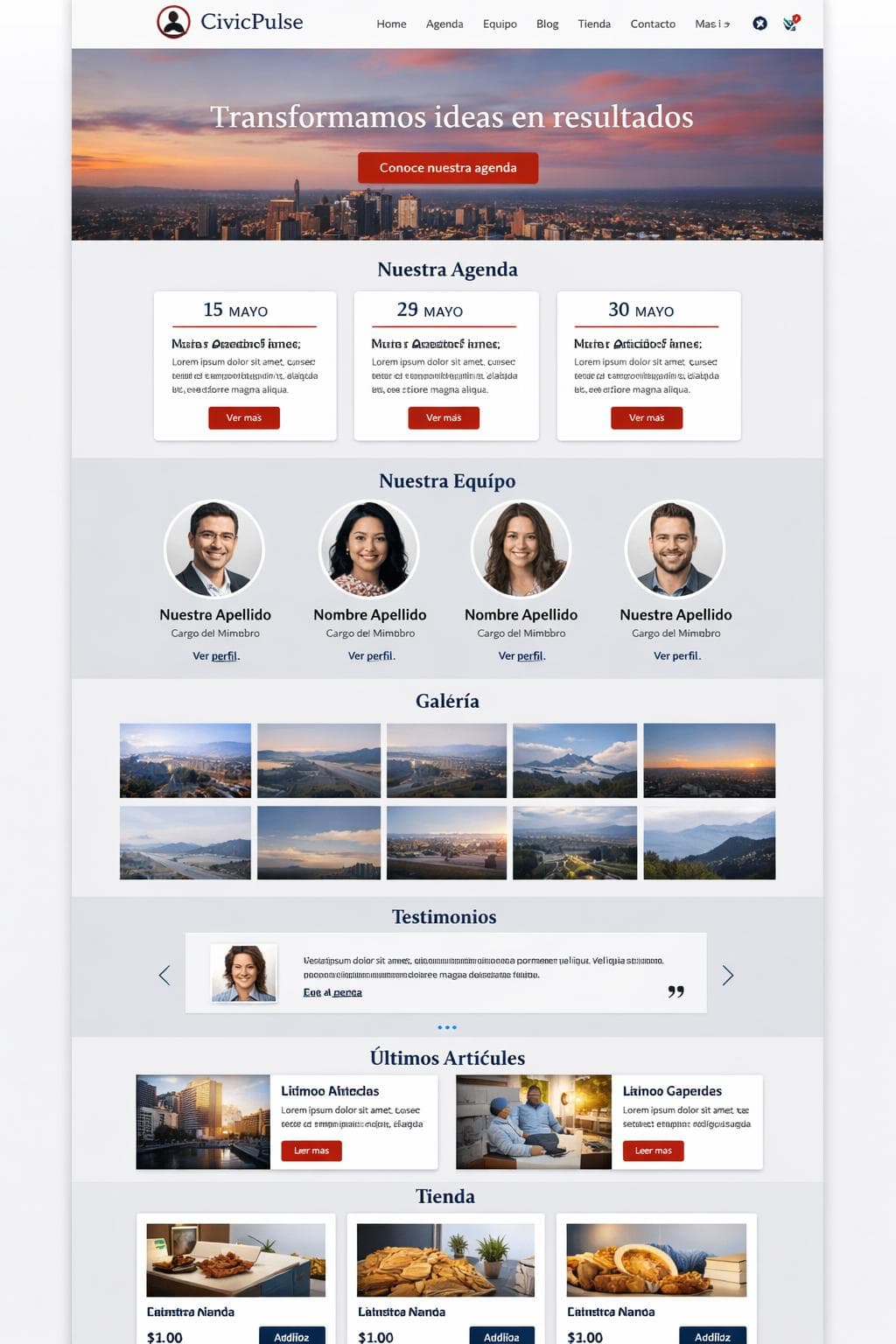 Grupo Aurora &mdash; vista previa del theme