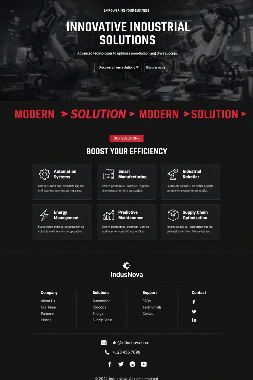 IndusNova — vista previa del theme