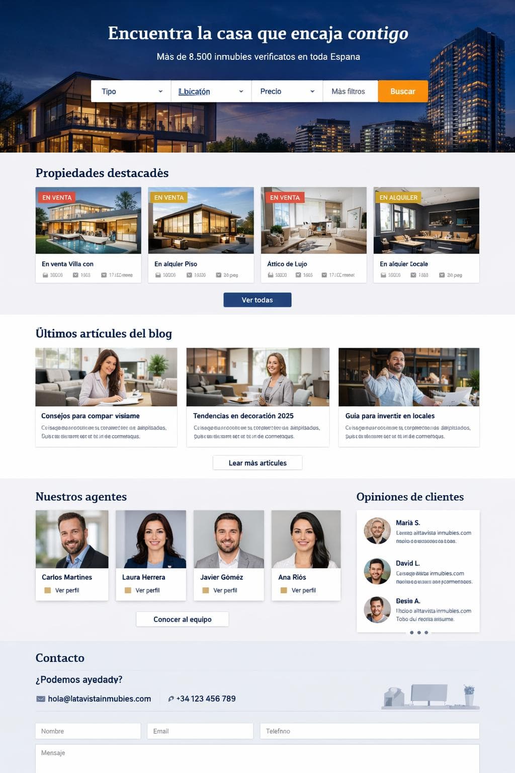 Inmobiliaria Alba &mdash; vista previa del theme