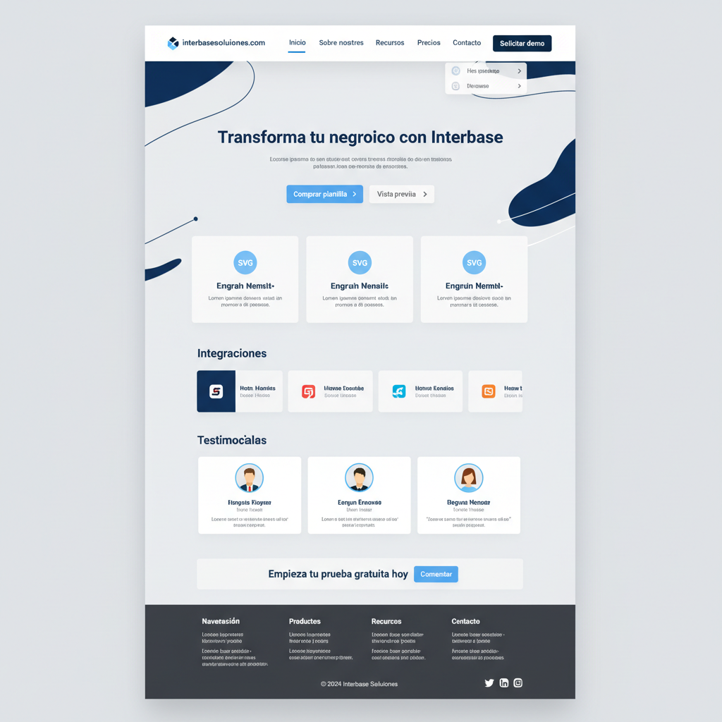 Interbase Soluciones — vista previa del theme