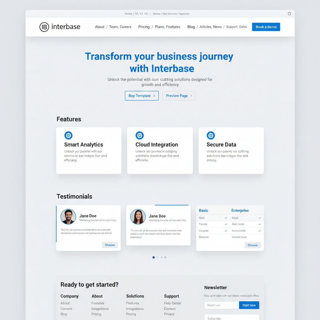 Interbase &mdash; vista previa del theme