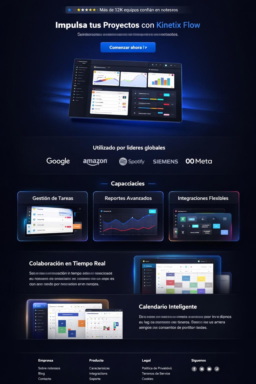 Kinetix Flow — vista previa del theme