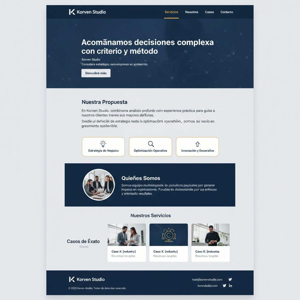 Korven Studio — vista previa del theme