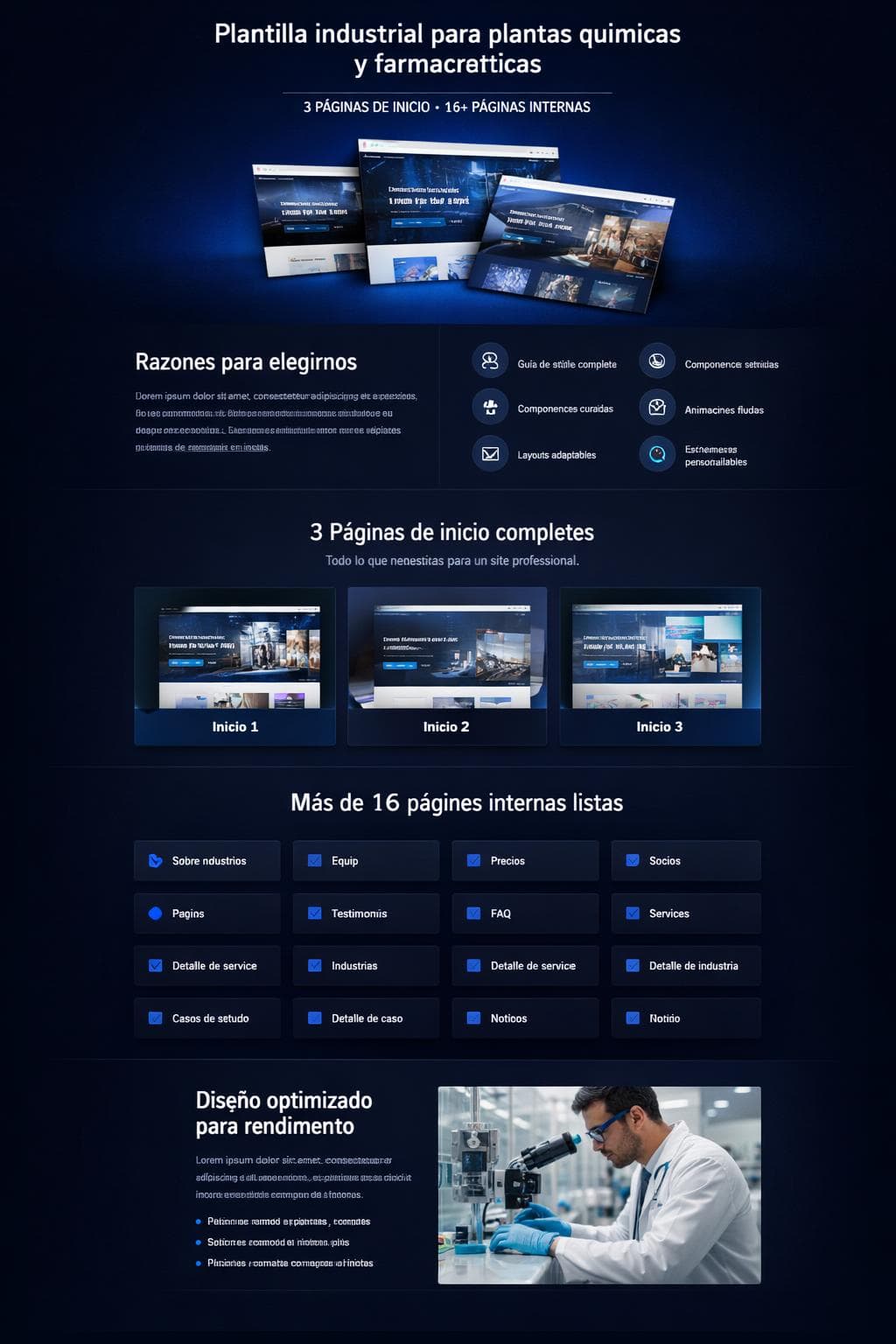 Korvex Industrial — vista previa del theme