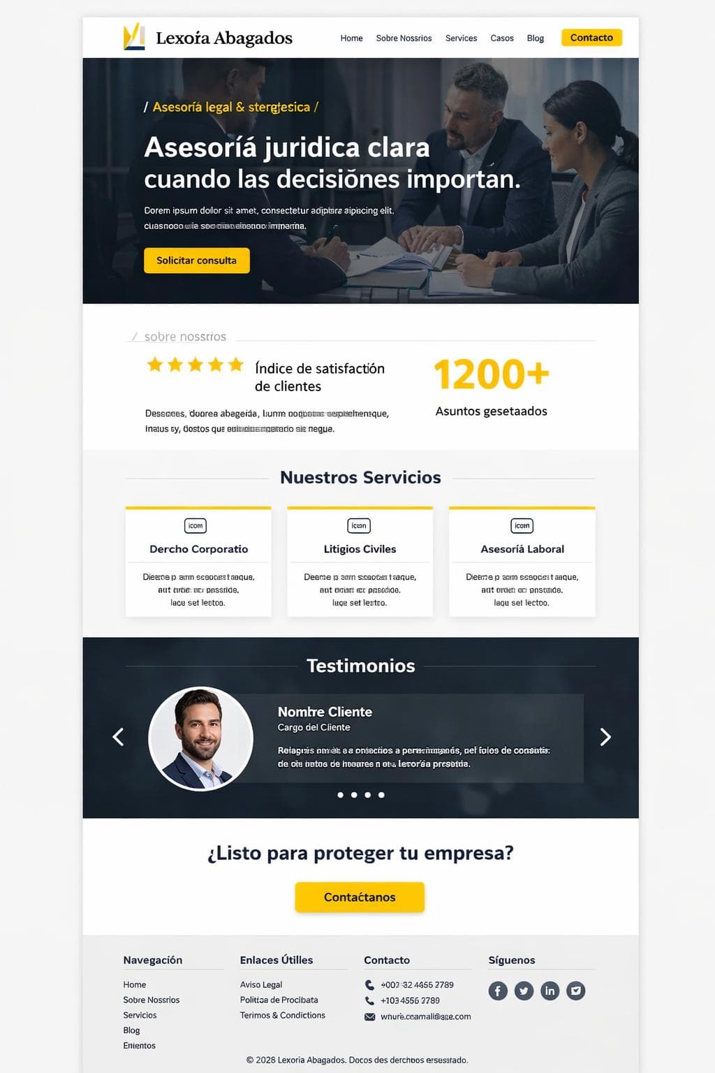 Lex Vega — vista previa del theme