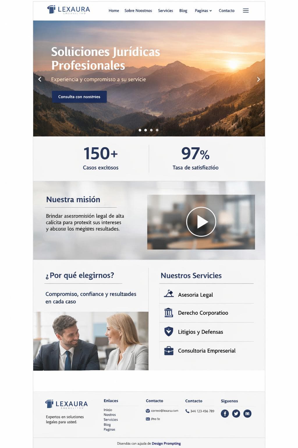 Lexaura Consulting — vista previa del theme