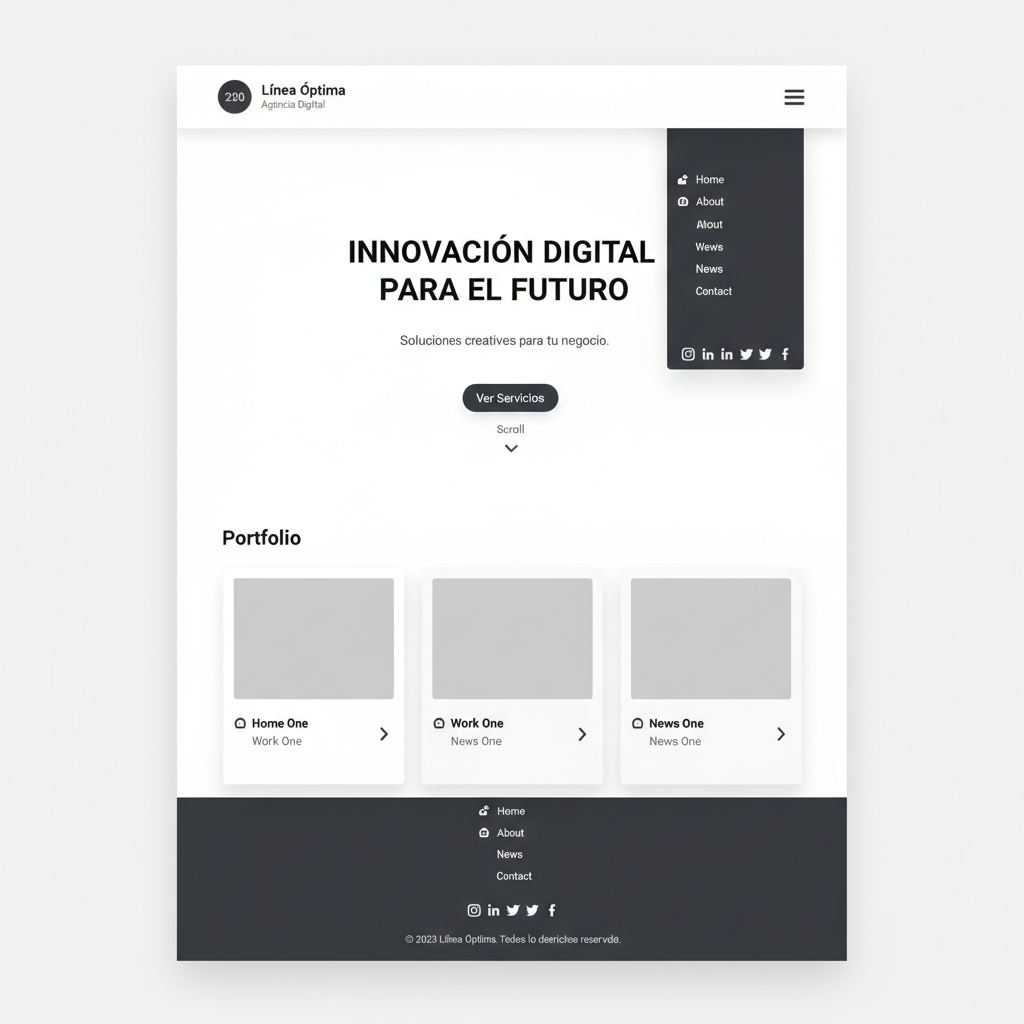 Línea Óptima — vista previa del theme