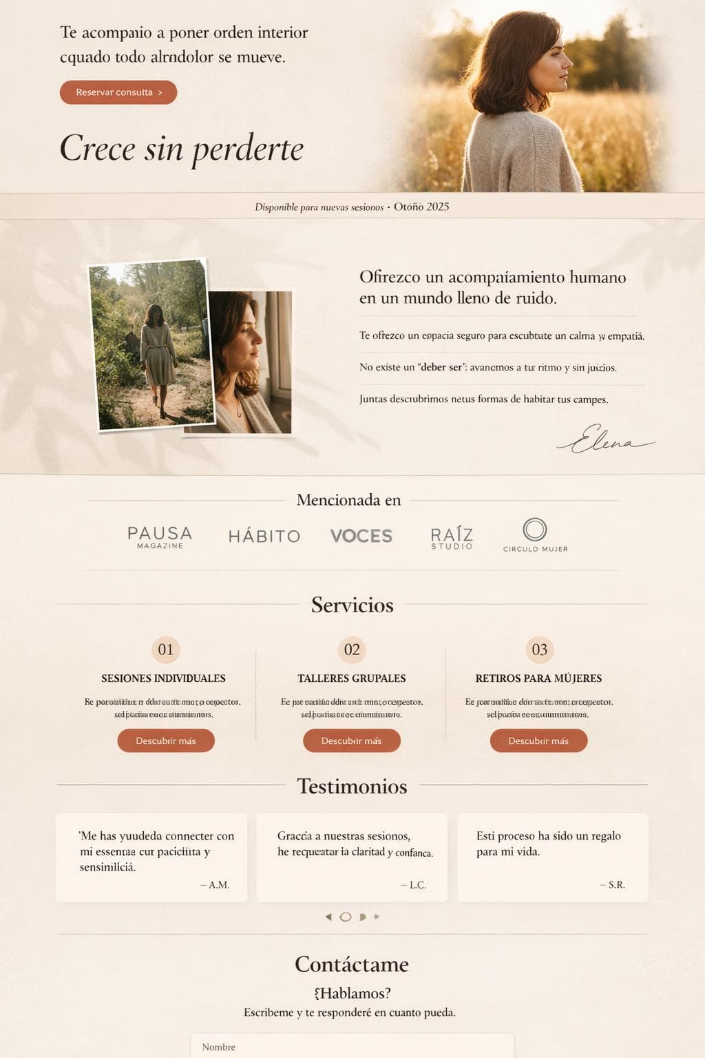 Lirio Sereno — vista previa del theme
