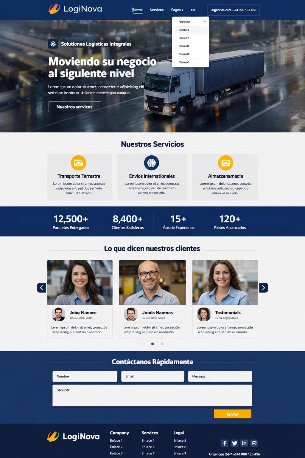 LogiNova — vista previa del theme