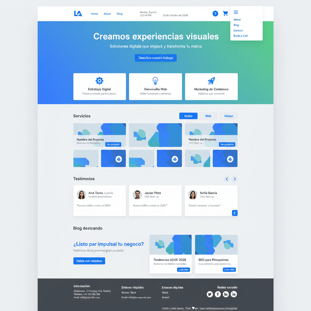 Lúcida Agencia — vista previa del theme