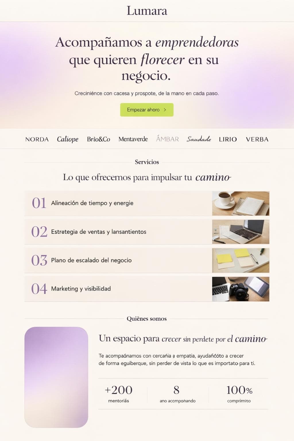 Lumara Studio — vista previa del theme