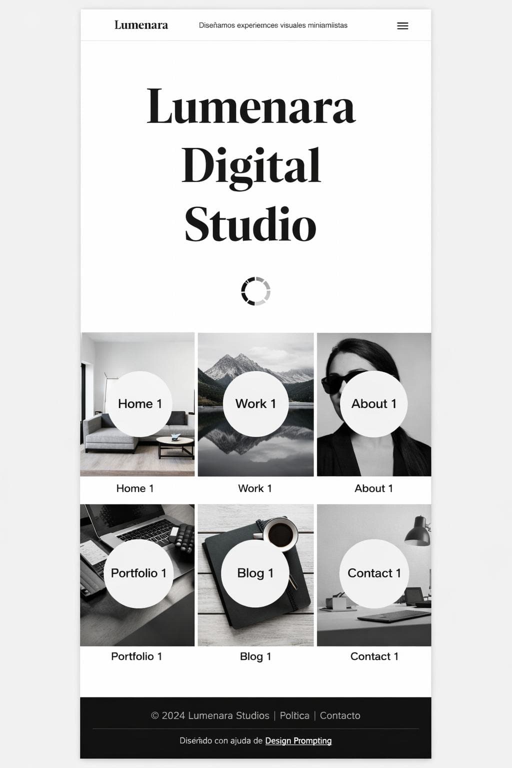 Lumenara Studios &mdash; vista previa del theme