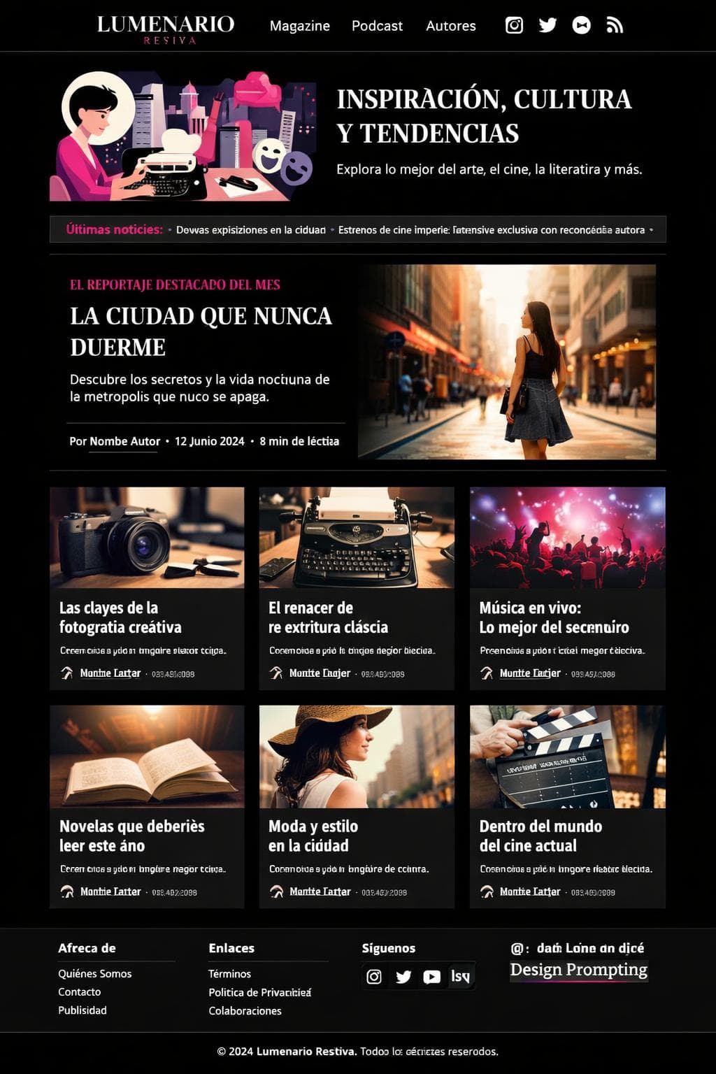 Lumenario Revista — vista previa del theme