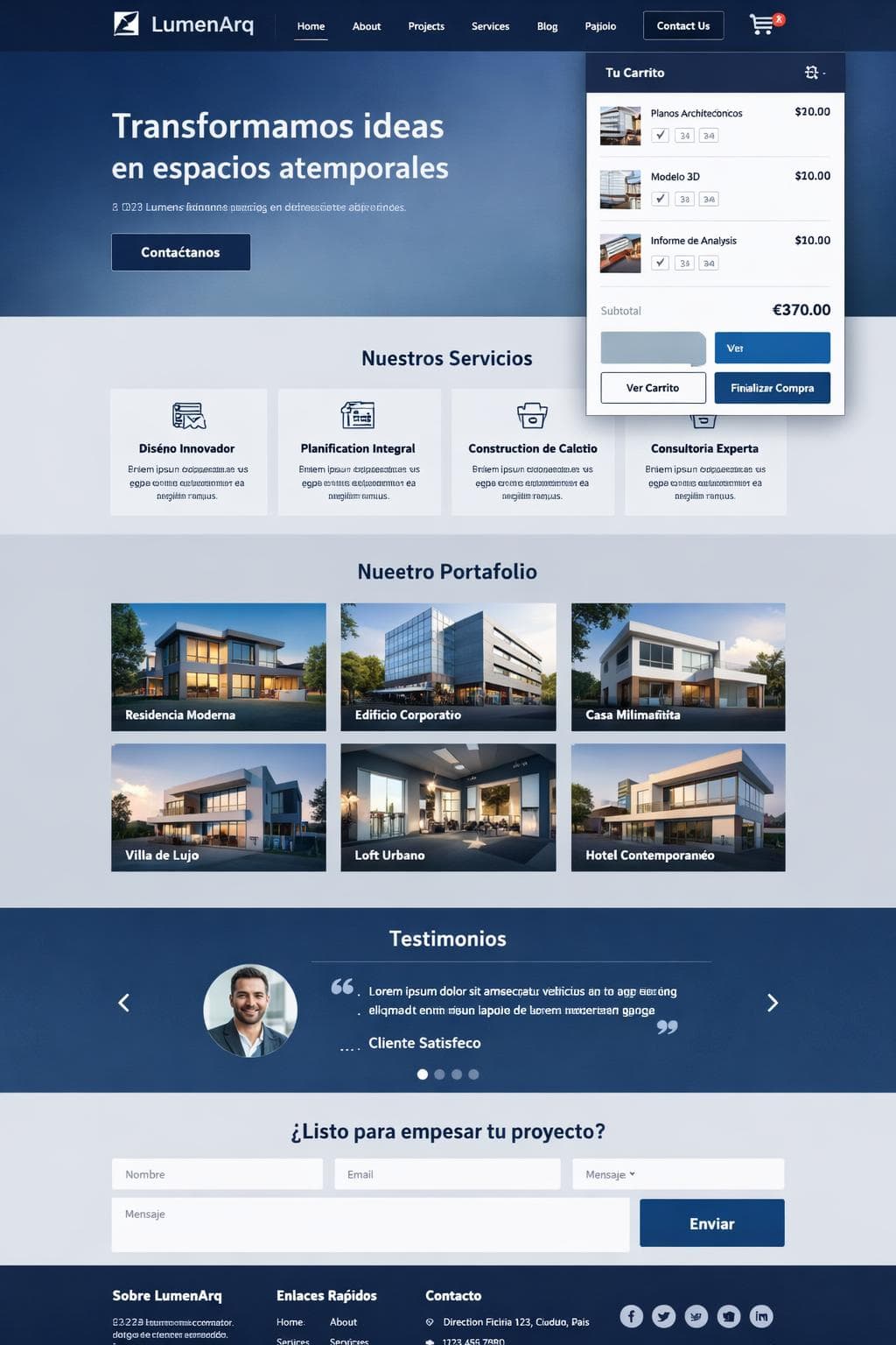 LumenArq &mdash; vista previa del theme