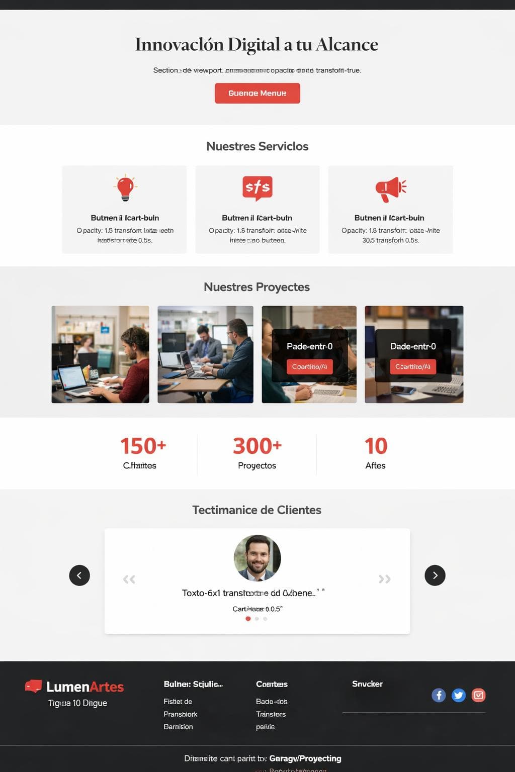 LumenArtes — vista previa del theme
