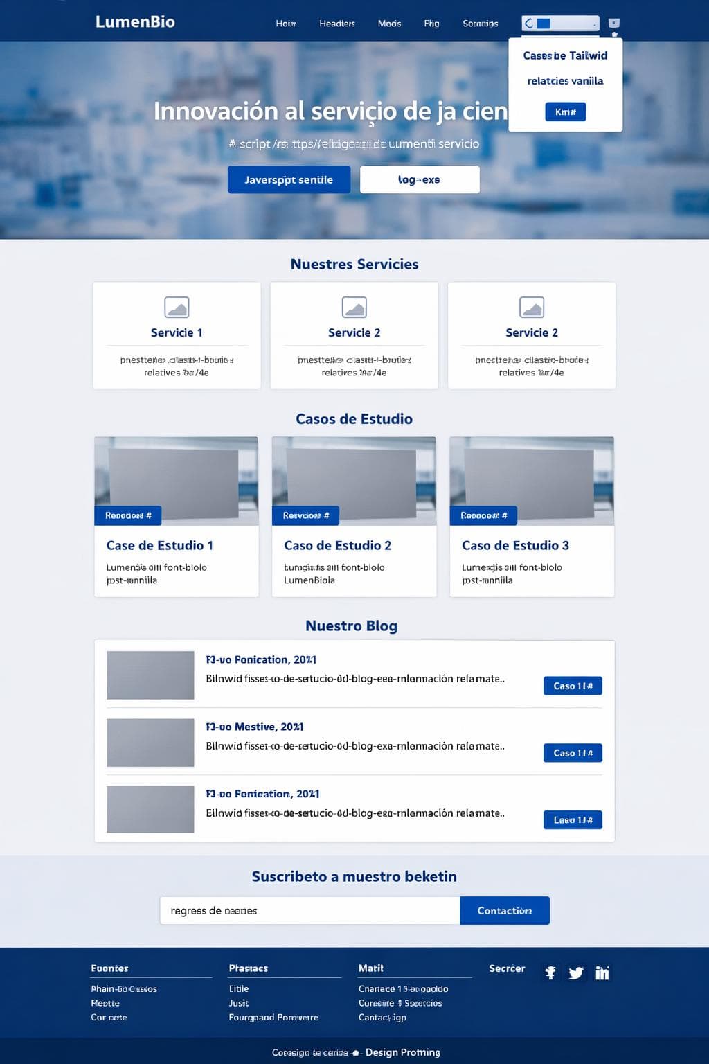 LumenBio — vista previa del theme