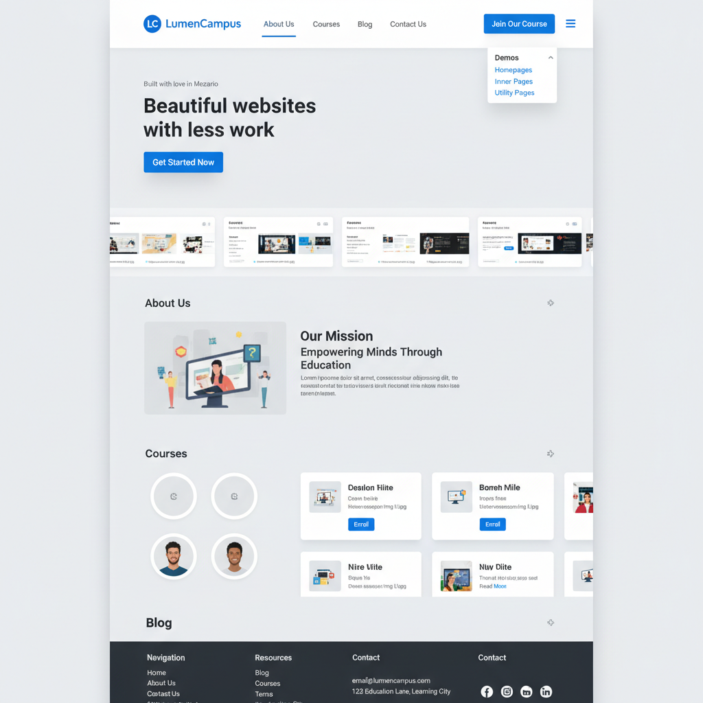 LumenCampus &mdash; vista previa del theme