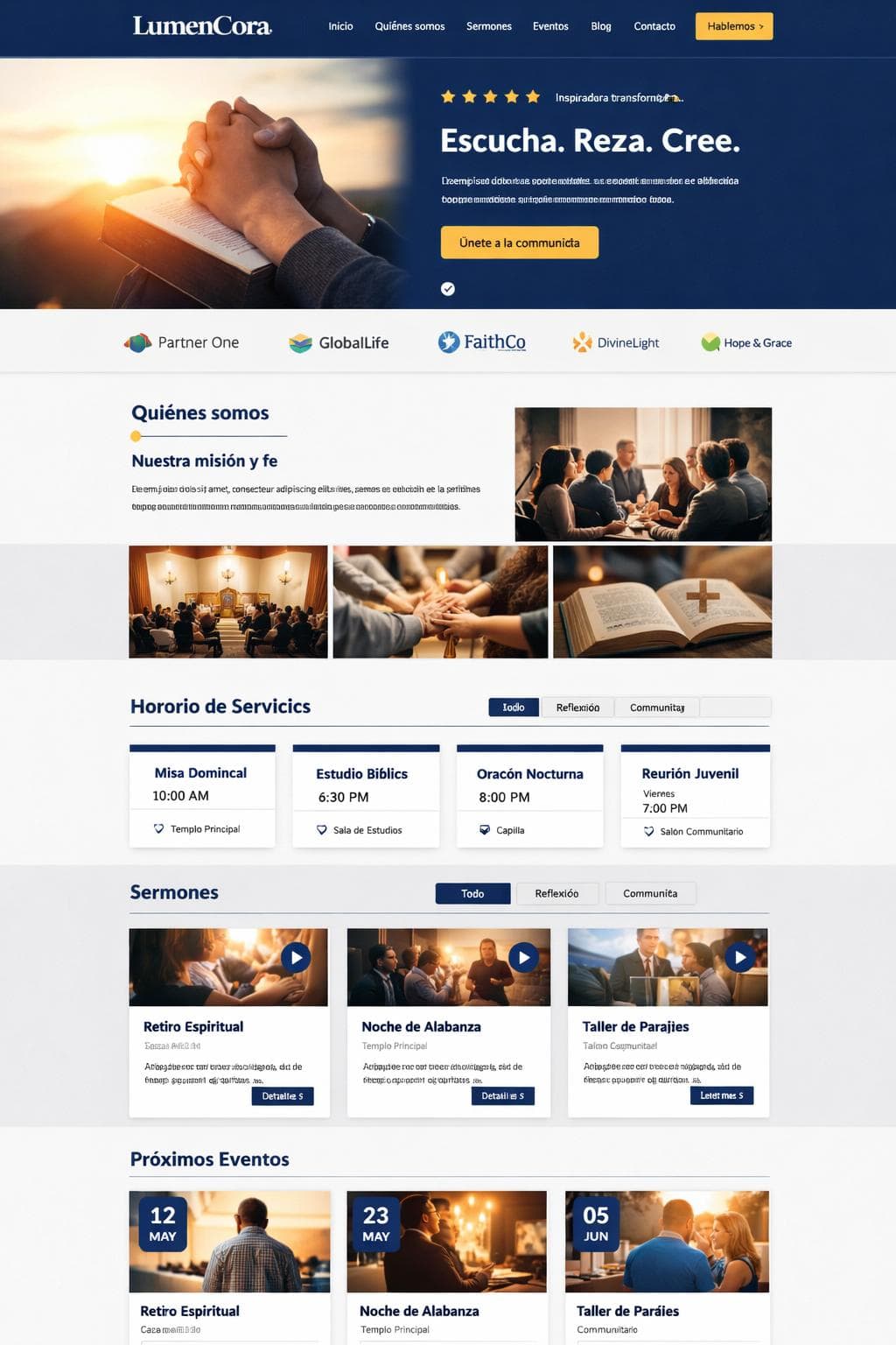 LumenCora — vista previa del theme
