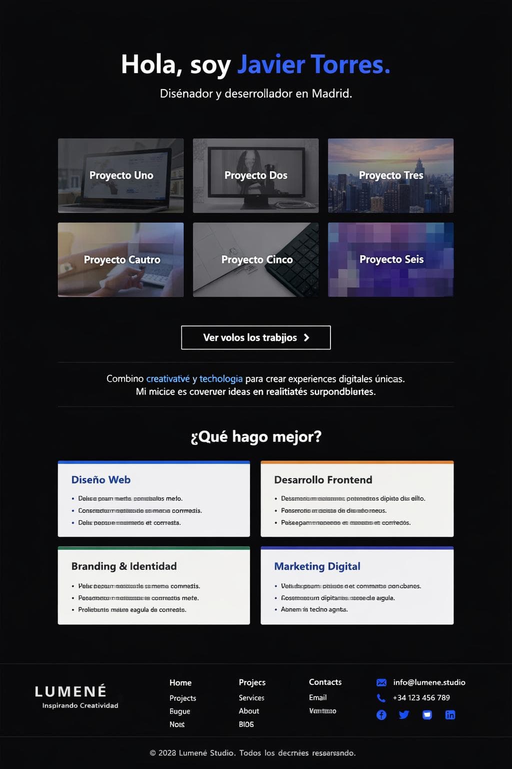 Lumené Studio — vista previa del theme